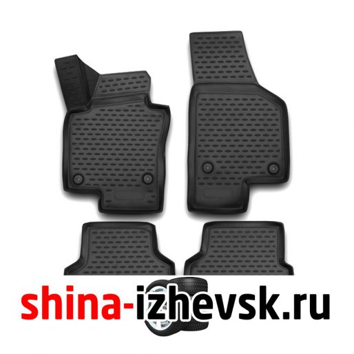 Коврик Коврики 3D в салон Format для Volkswagen Jetta, 2011-2015, 2015-  4 шт. (ПУ, повышенная износостойкость) в Ижевске